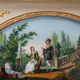 Antique French trumeau mirror Restoration glass painting c. 1830 (83)