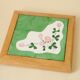 Earthenware tile trivet - contemporary hand-painted floral decor