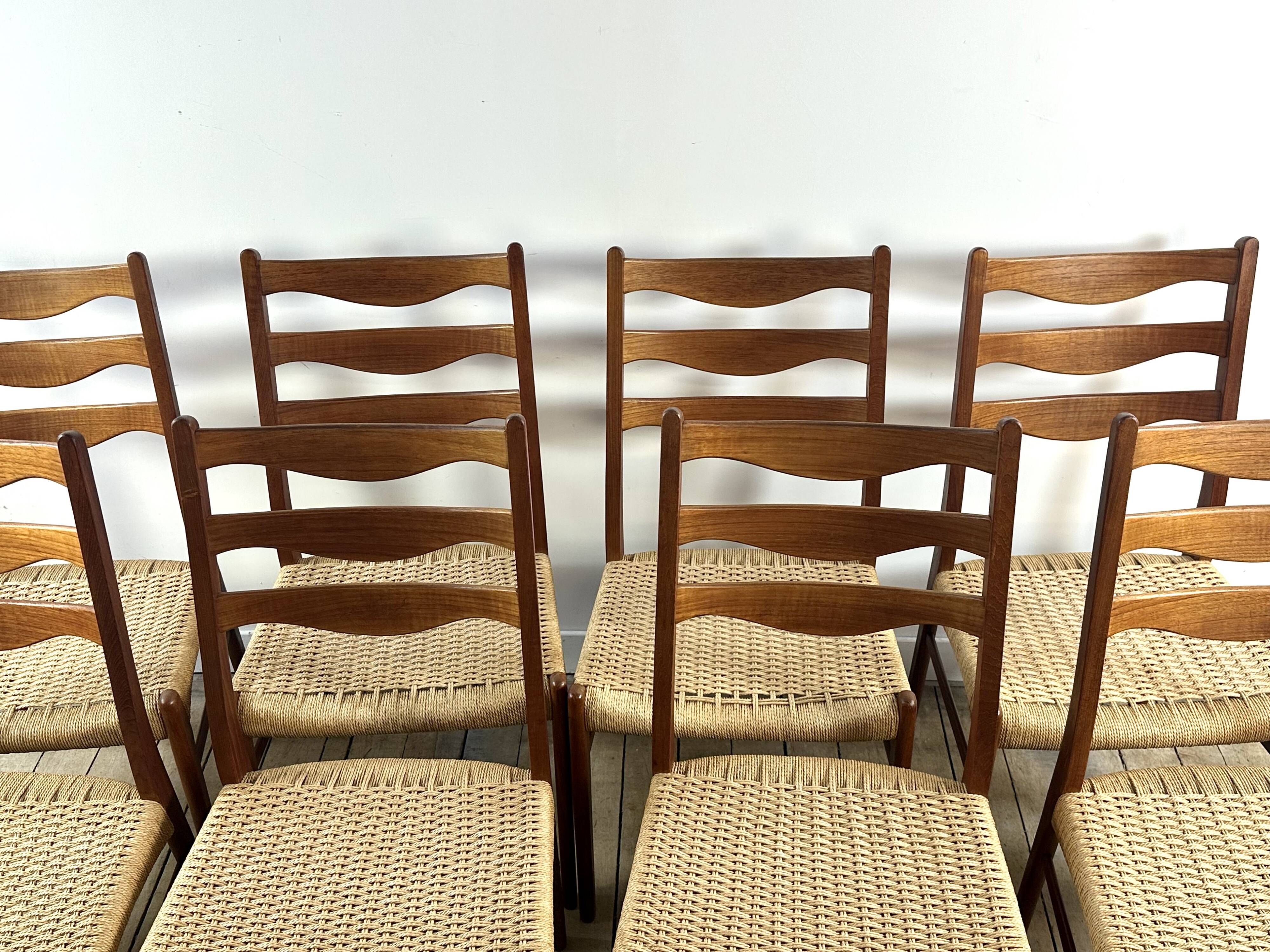 Danish vintage chairs (set of 8) by Arne Wahl Iversen 1960s