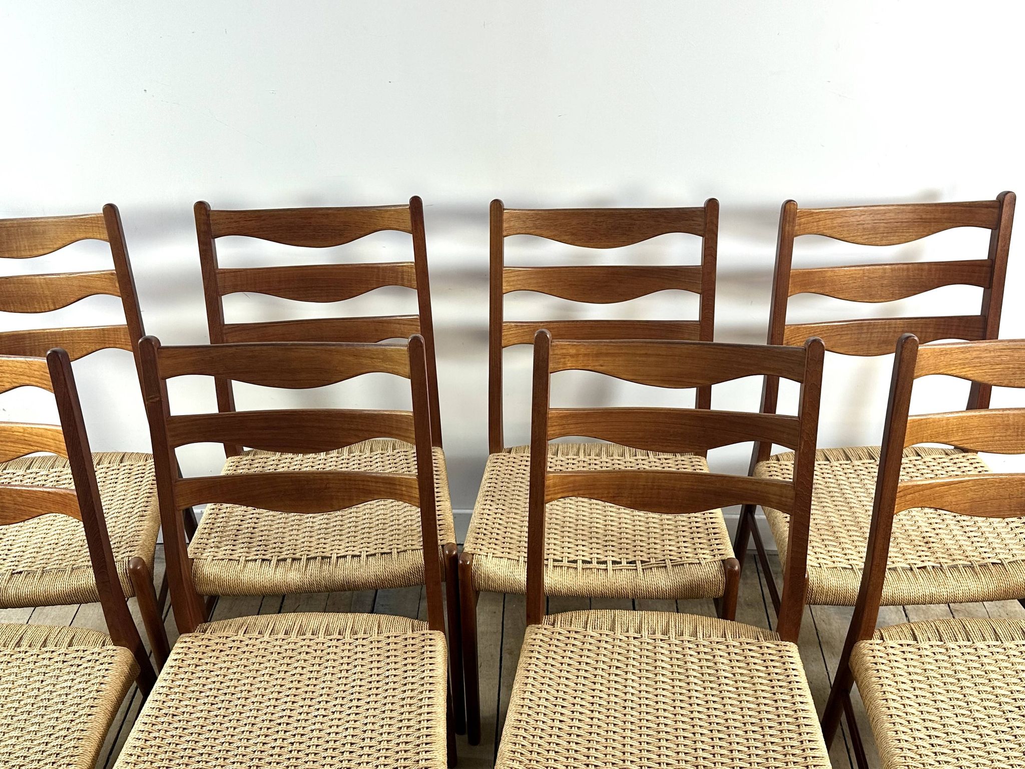 Danish vintage chairs (set of 8) by Arne Wahl Iversen 1960s