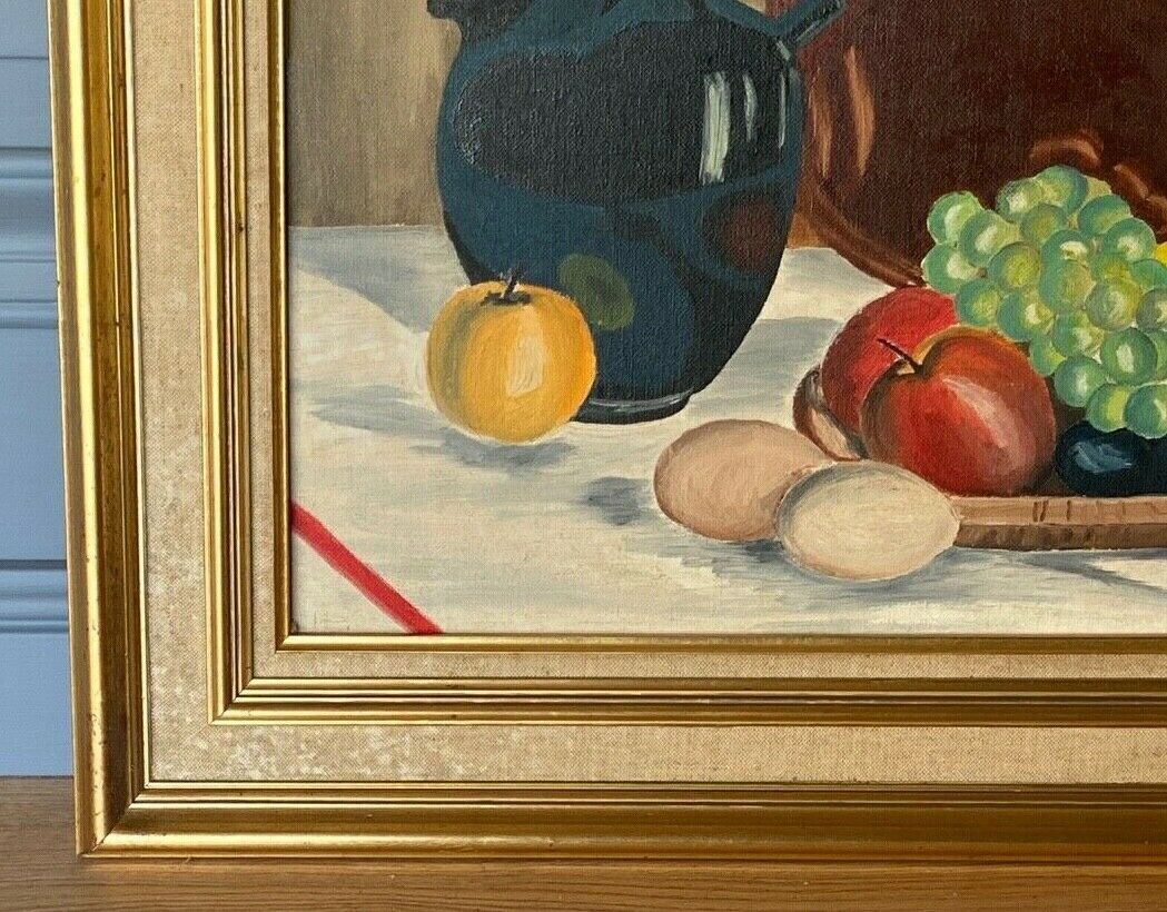 Oil on isorel by paulette a still life with xxth fruit