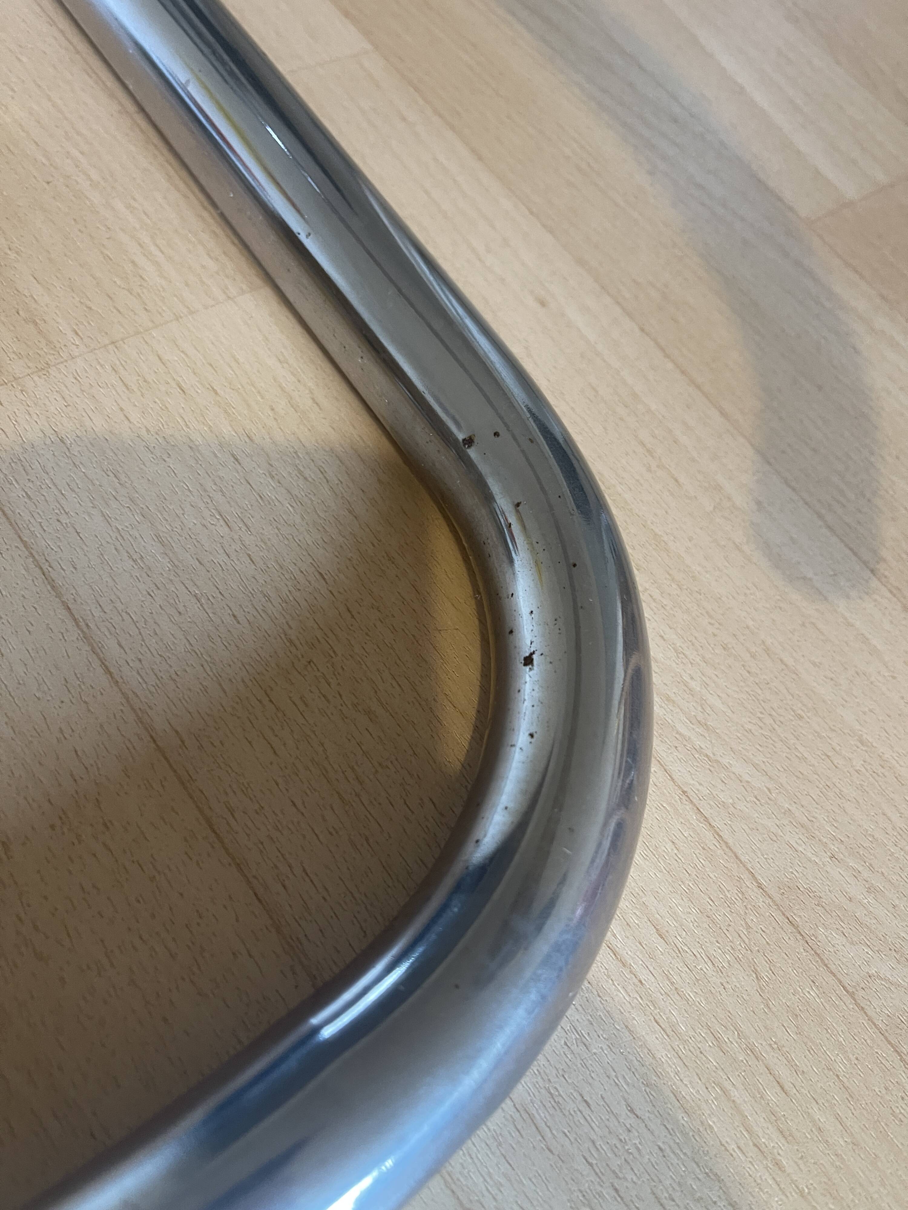 Chrome and smoked glass coffee table