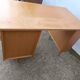 Desk 70s light wood opening to 3 drawers