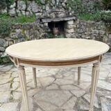 Louis XVI style round table in painted wood