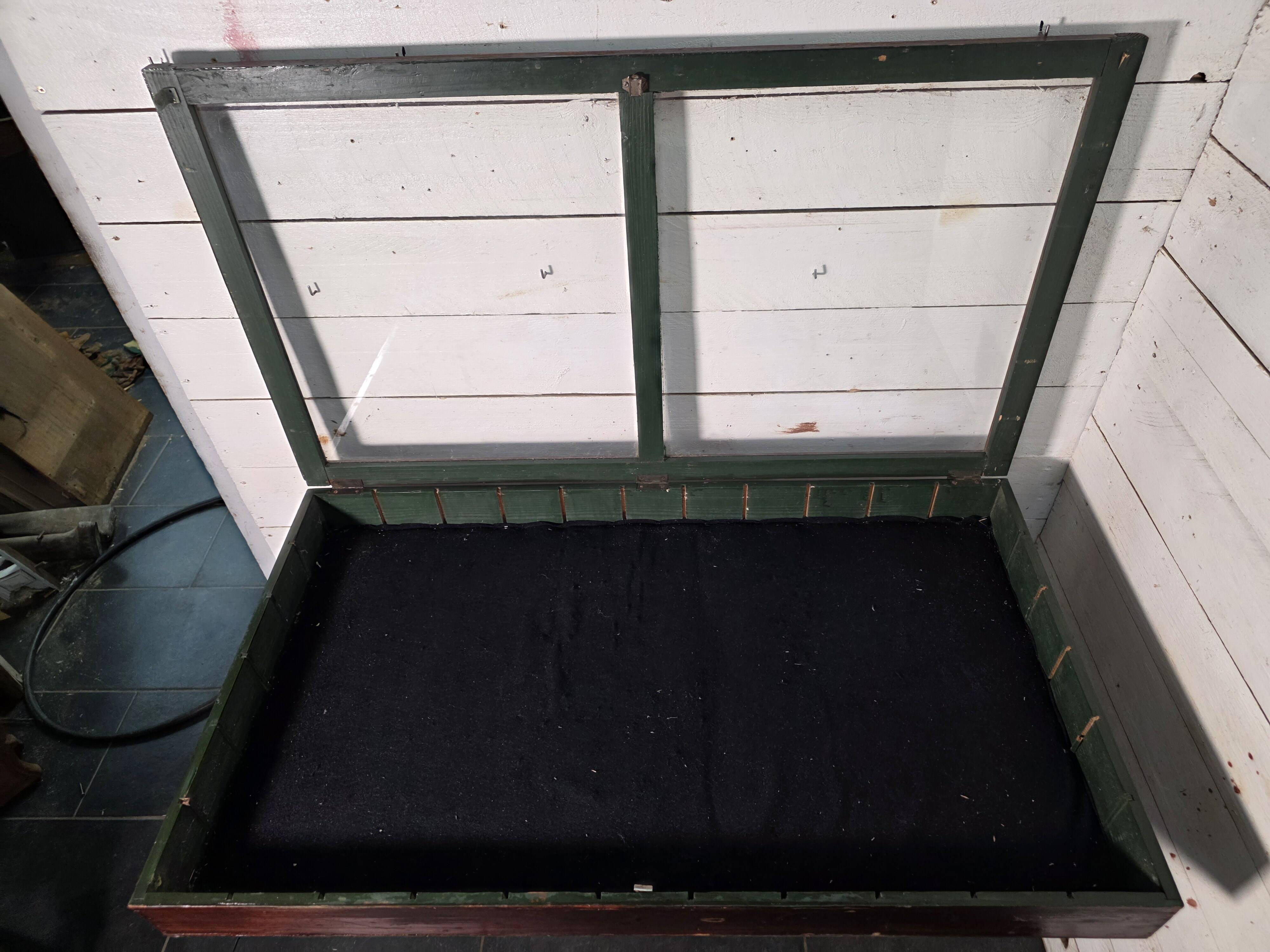 Antique wooden shop display cabinet