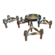 4 Nagel candlesticks + a bowl