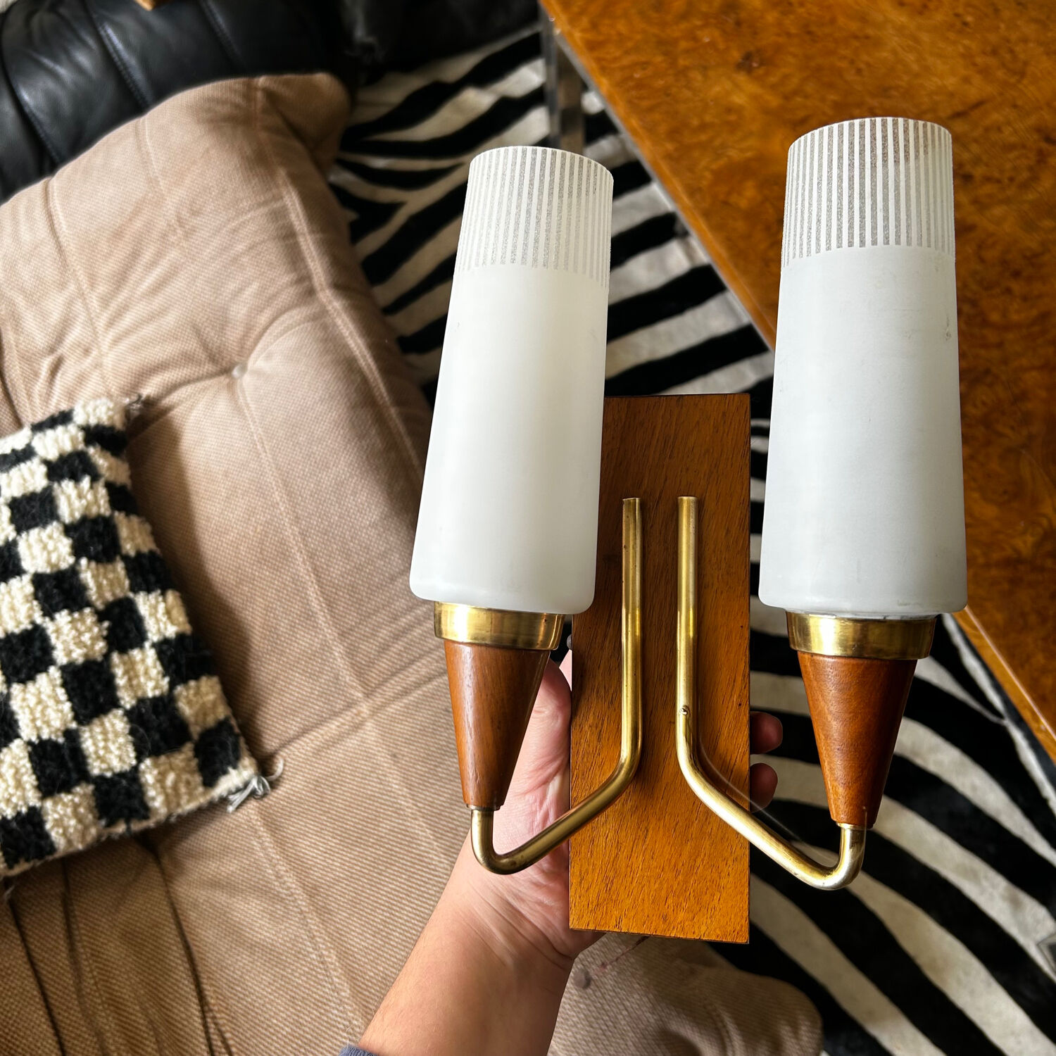 Pair of Scandinavian wall lights 1960