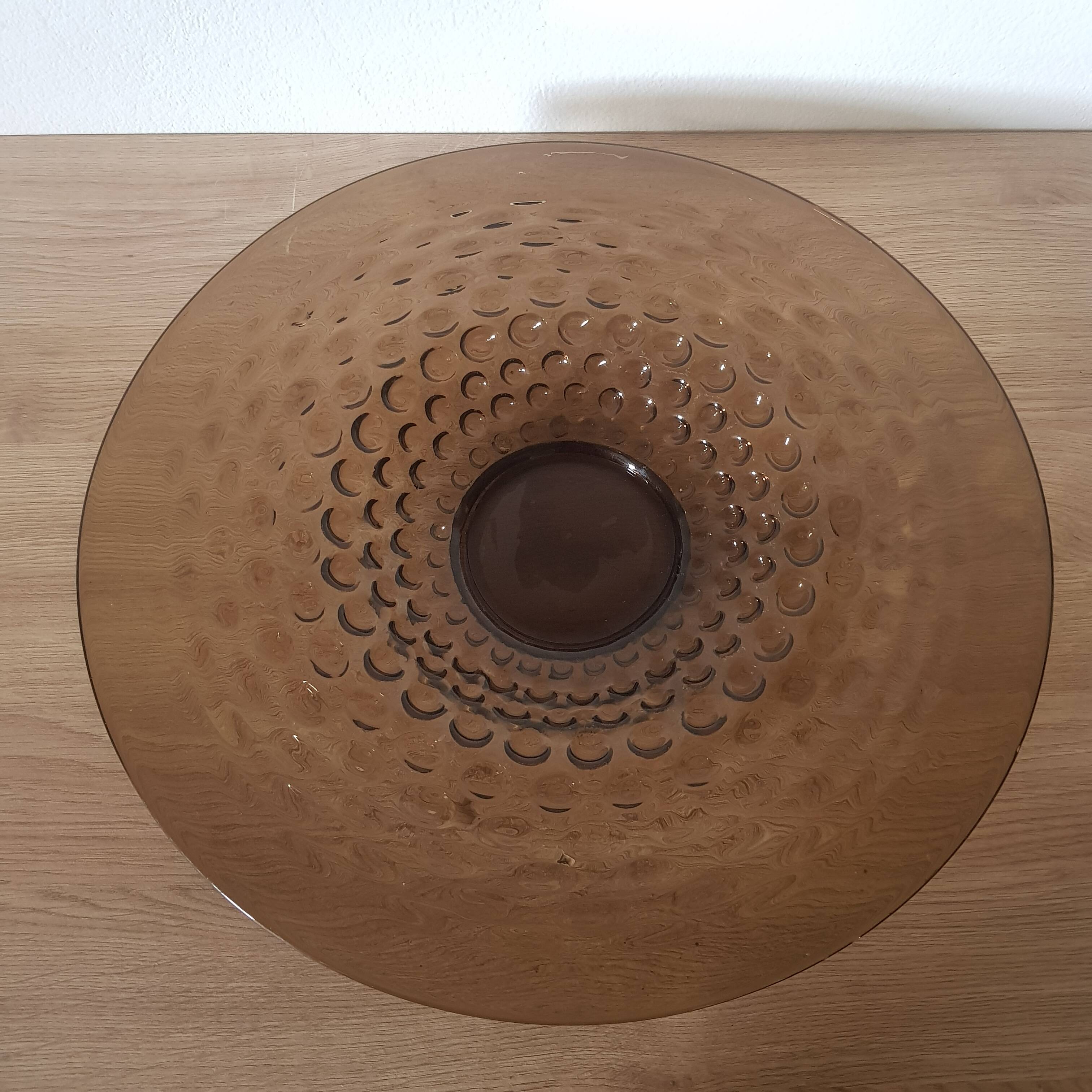 Large dish or, Vintage smoked fruit basket