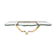 Vintage Crystal and Brass Wall-Mounted Console Table by Cristal Art, Turin Italy