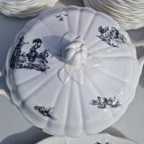 Salins earthenware table service model Chantal, 55 pieces.