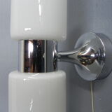 Vintage wall lamp with 2 glass caps