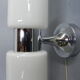 Vintage wall lamp with 2 glass caps
