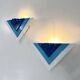 Paire d'appliques postmodernes bleues, 1980