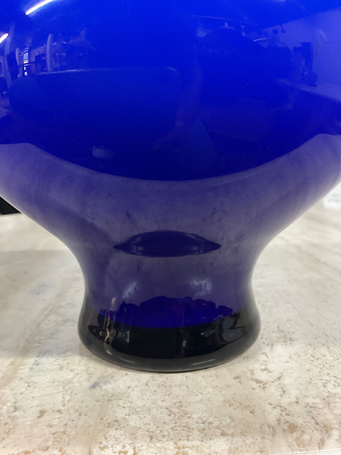 Vintage two-tone glass paste vase