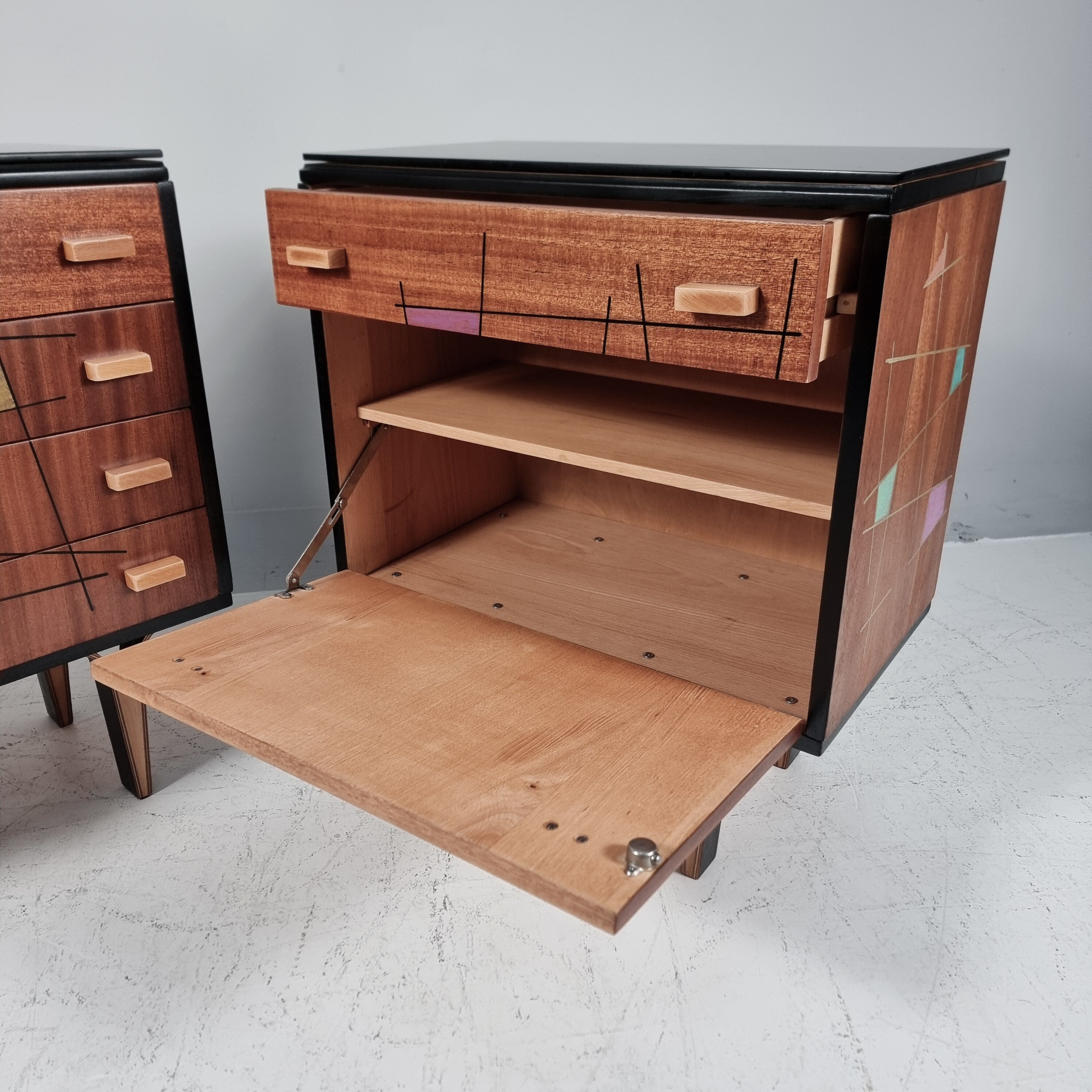 Tables de chevet, années 1970, ensemble de 2