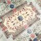 7x11 Rug For Living Room Red Green Bordered Vintage Area Rug, 215x335Cm