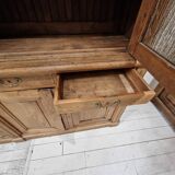 20th century oak glass bookcase