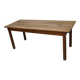 Table à manger rustique en chêne antique du début du 20e siècle.