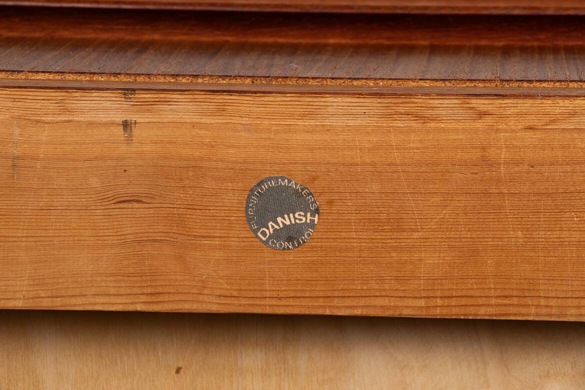 Large chest of drawers, seven-drawer chest, in teak, “Tallboy” model, Denmark 1