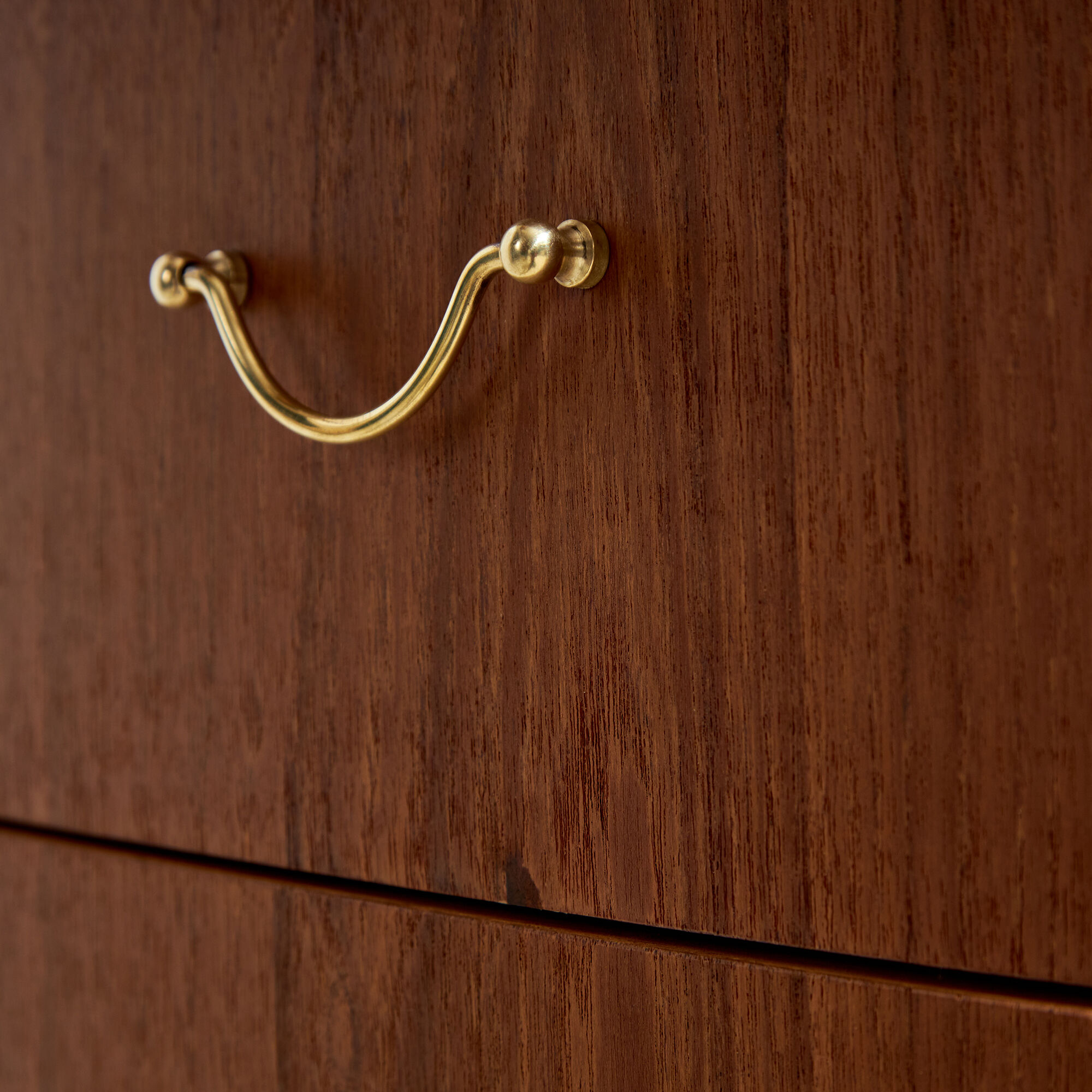 Restored commode in teak and beech.