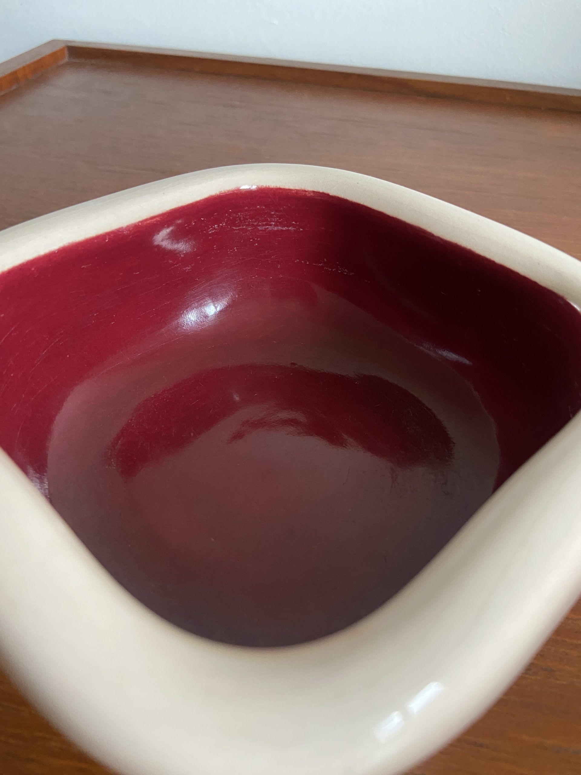 Ceramic empty pocket cup from the Keramos workshop in Sèvres, circa 1950