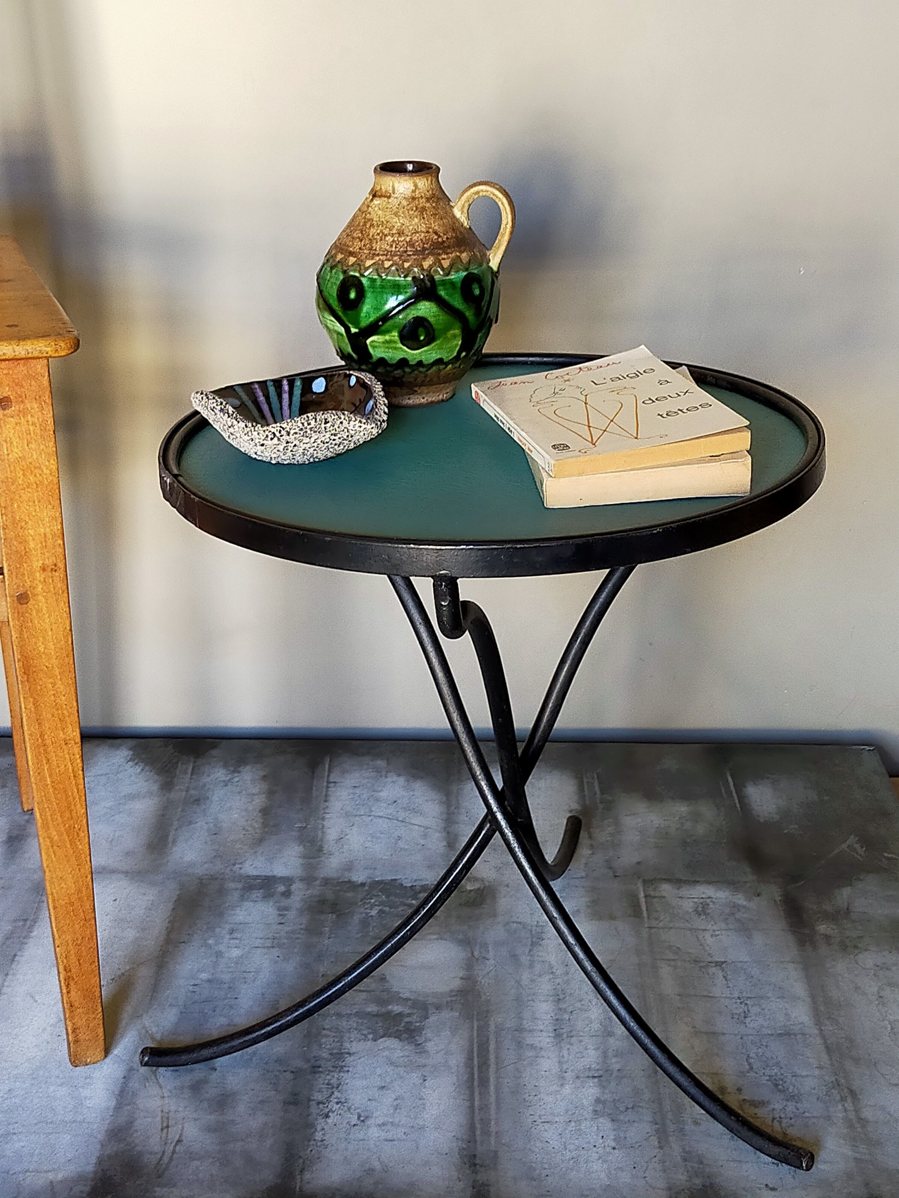 Wrought iron tripod healing in the 1950s