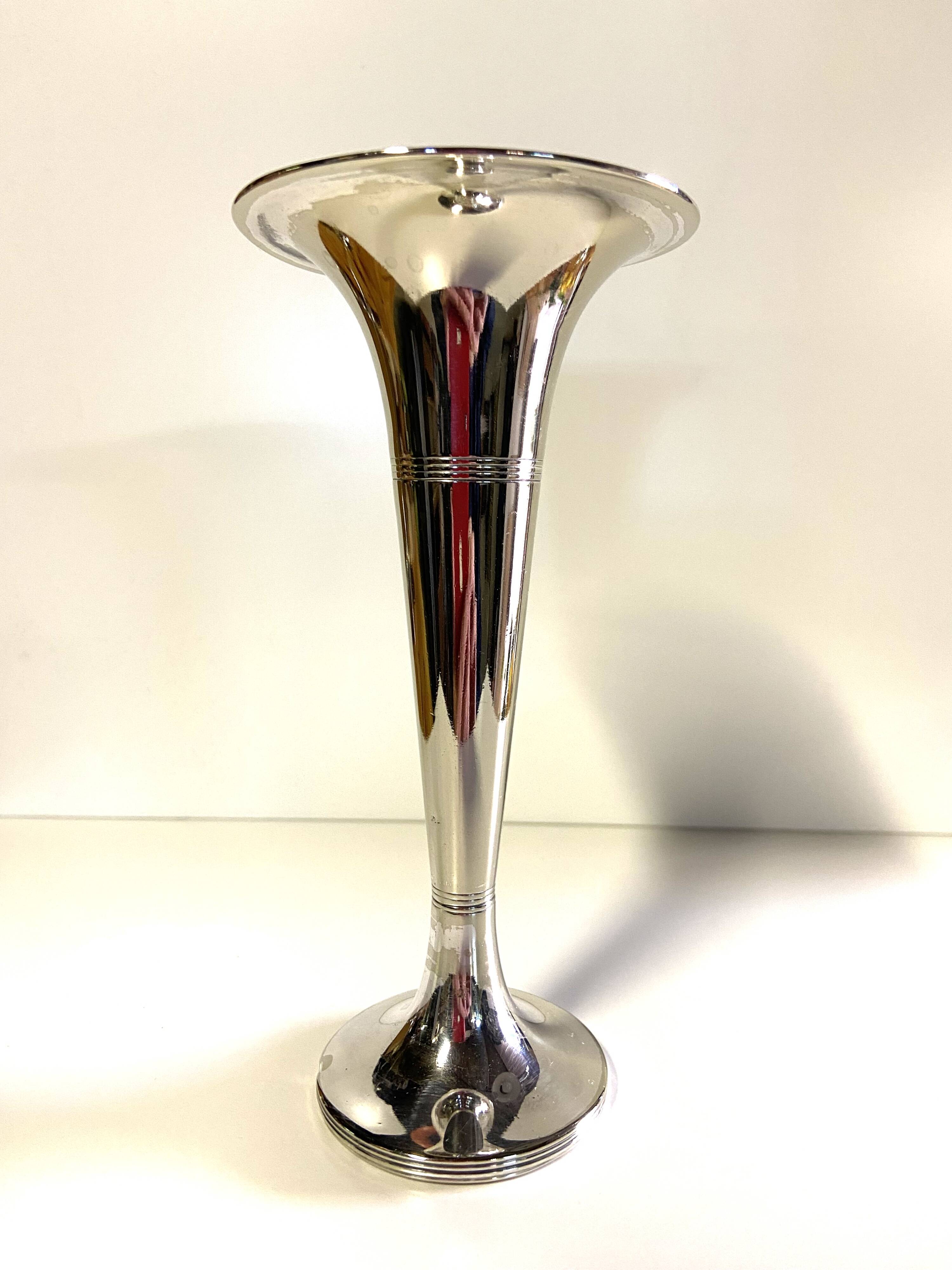 Lots of Small Antique Soliflore Vases Brass & Silver-Plated Bronze WMF Art Dec