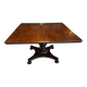 19th century almost square antique mahogany dining table.