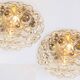 1 of 3 Large Amber Bubble Glass Sconce by Helena Tynell, Limburg, Germany