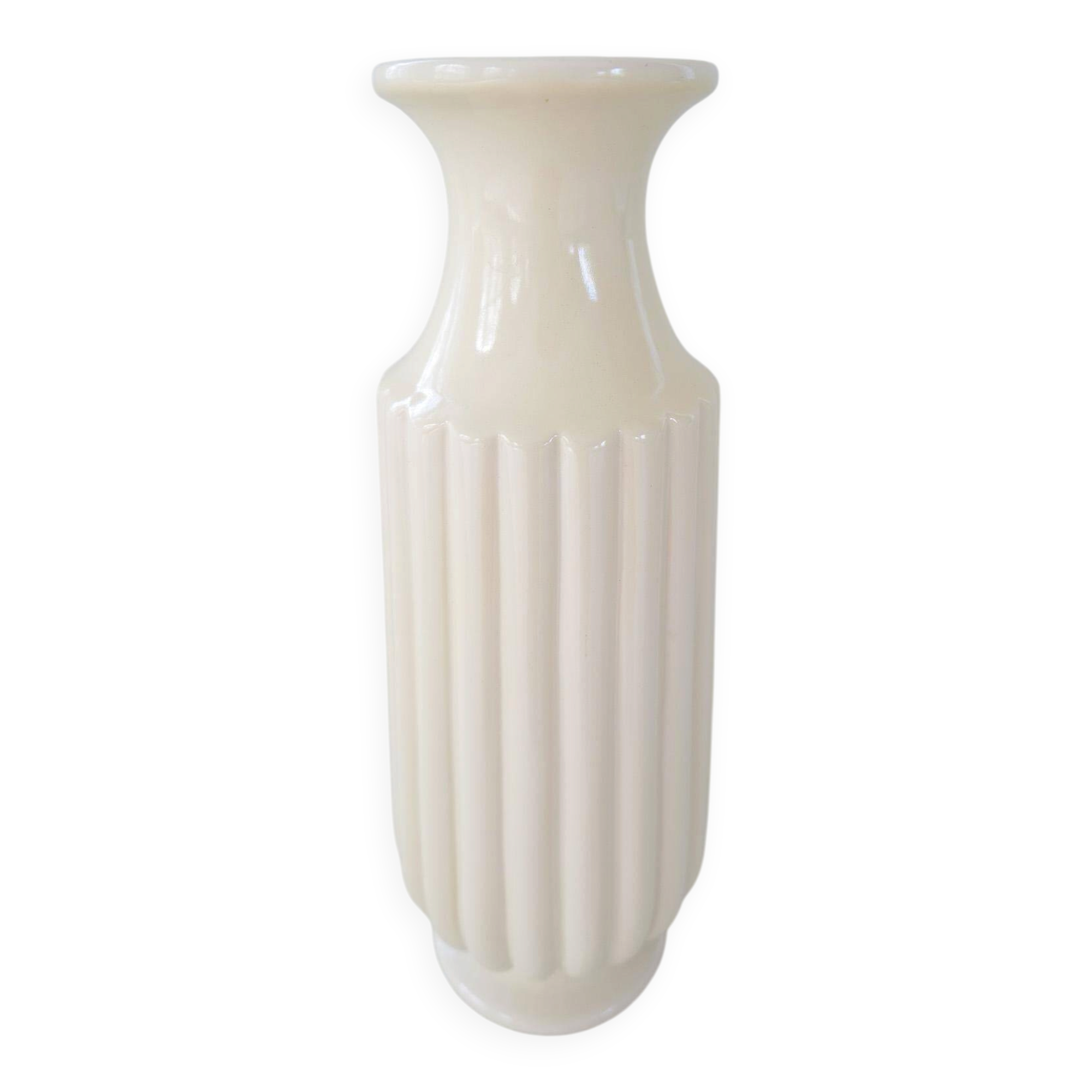 Vase Art Déco en Céramique sur Pied Bo Fajans Ewald Dahlskog, Suède, 1940s