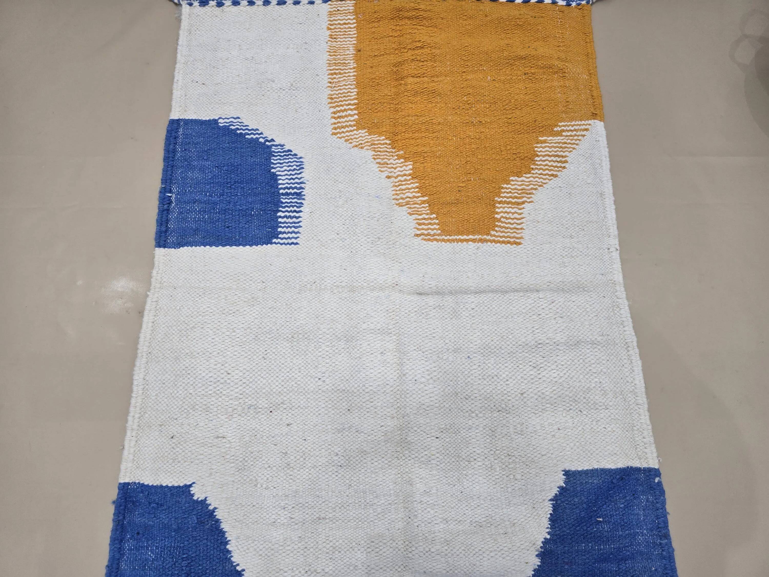 Traditional Moroccan handwoven rug 3x2 m