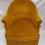 Velvet toad armchair