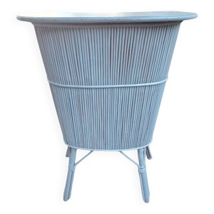 bar en rotin, peint,