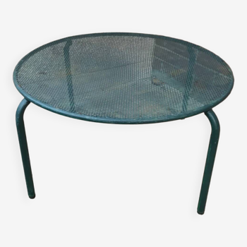 Vintage perforated metal coffee table