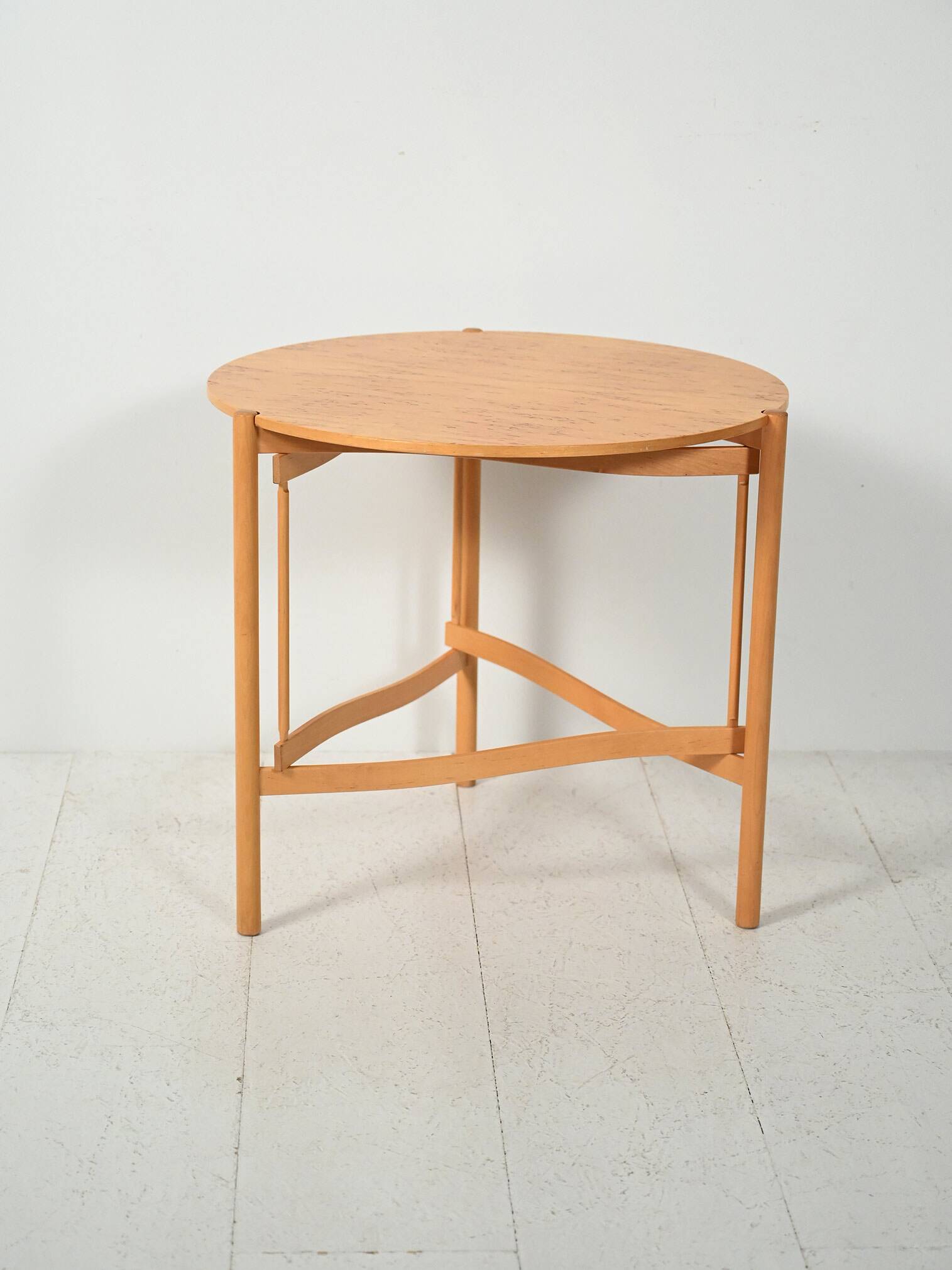 Scandinavian round birch coffee table by Karl Andersson & Söner