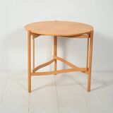 Scandinavian round birch coffee table by Karl Andersson & Söner