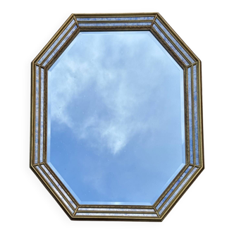 Golden octagonal mirror Deknudt 1970