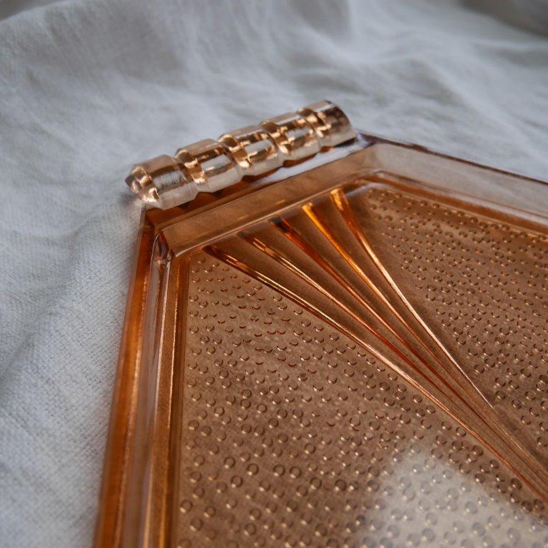 Orange glass tray