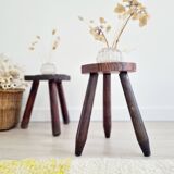 Tabouret tripode en bois - tabouret de berger ancien
