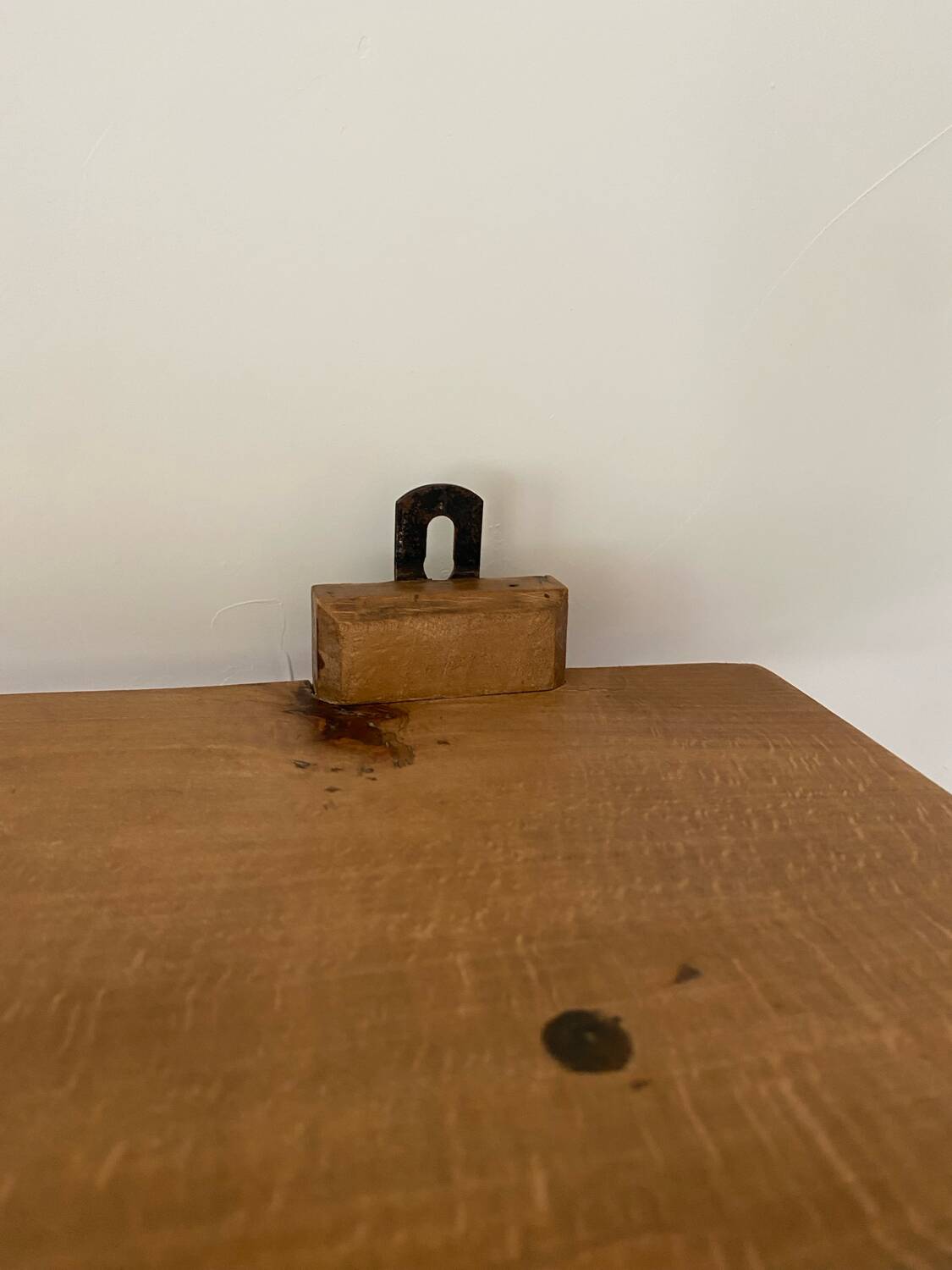 Wall-mounted coat rack with vintage hooks