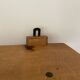 Wall-mounted coat rack with vintage hooks