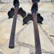 Paire de CHENETS Laiton Massif VINTAGE
