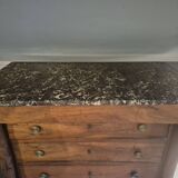 Empire period walnut chest of drawers