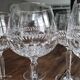 Lot de 7 verres à vin en cristal taillé