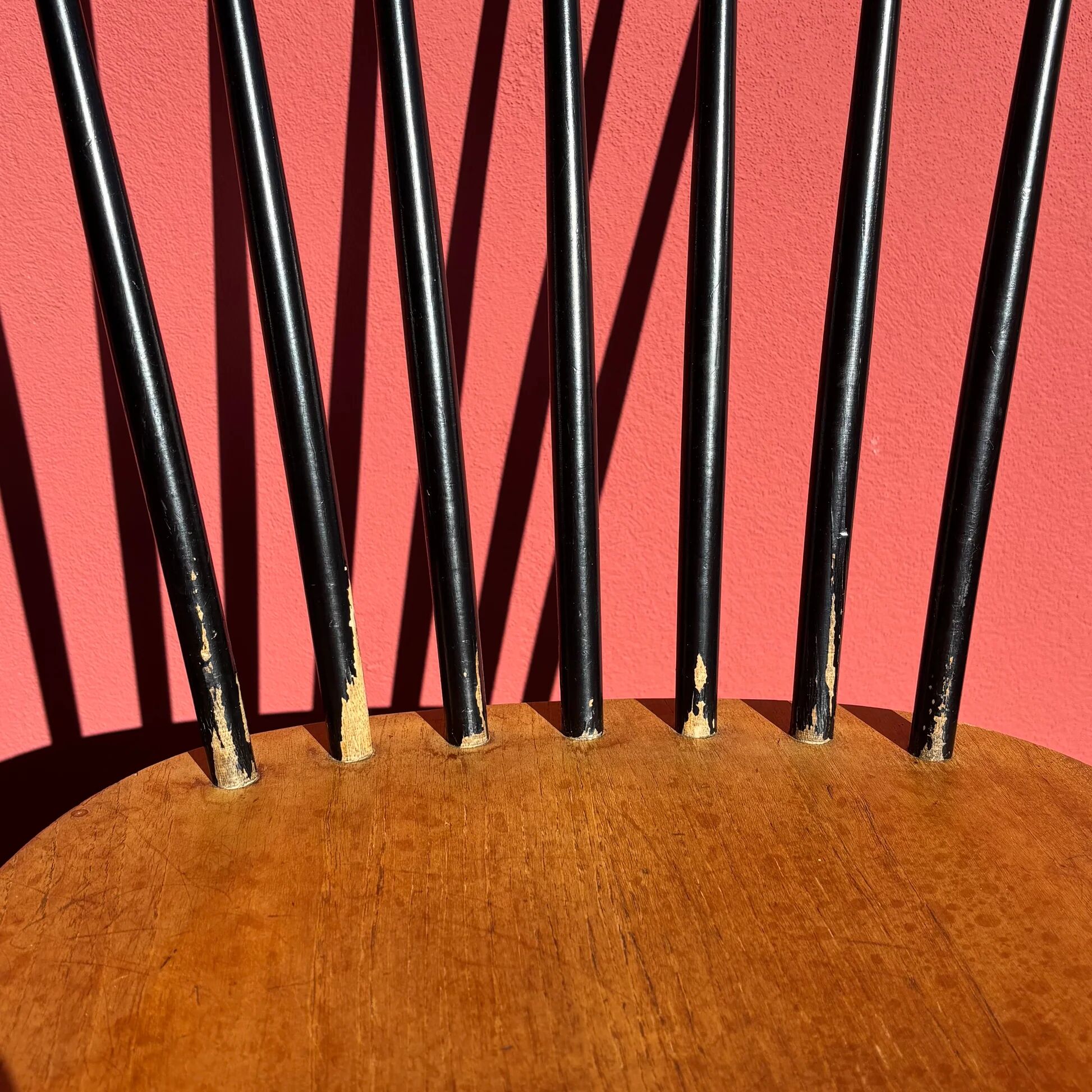 Set of 4 chairs by Sven-Erik Fryklund for Hagafors, Sweden, 1960s.