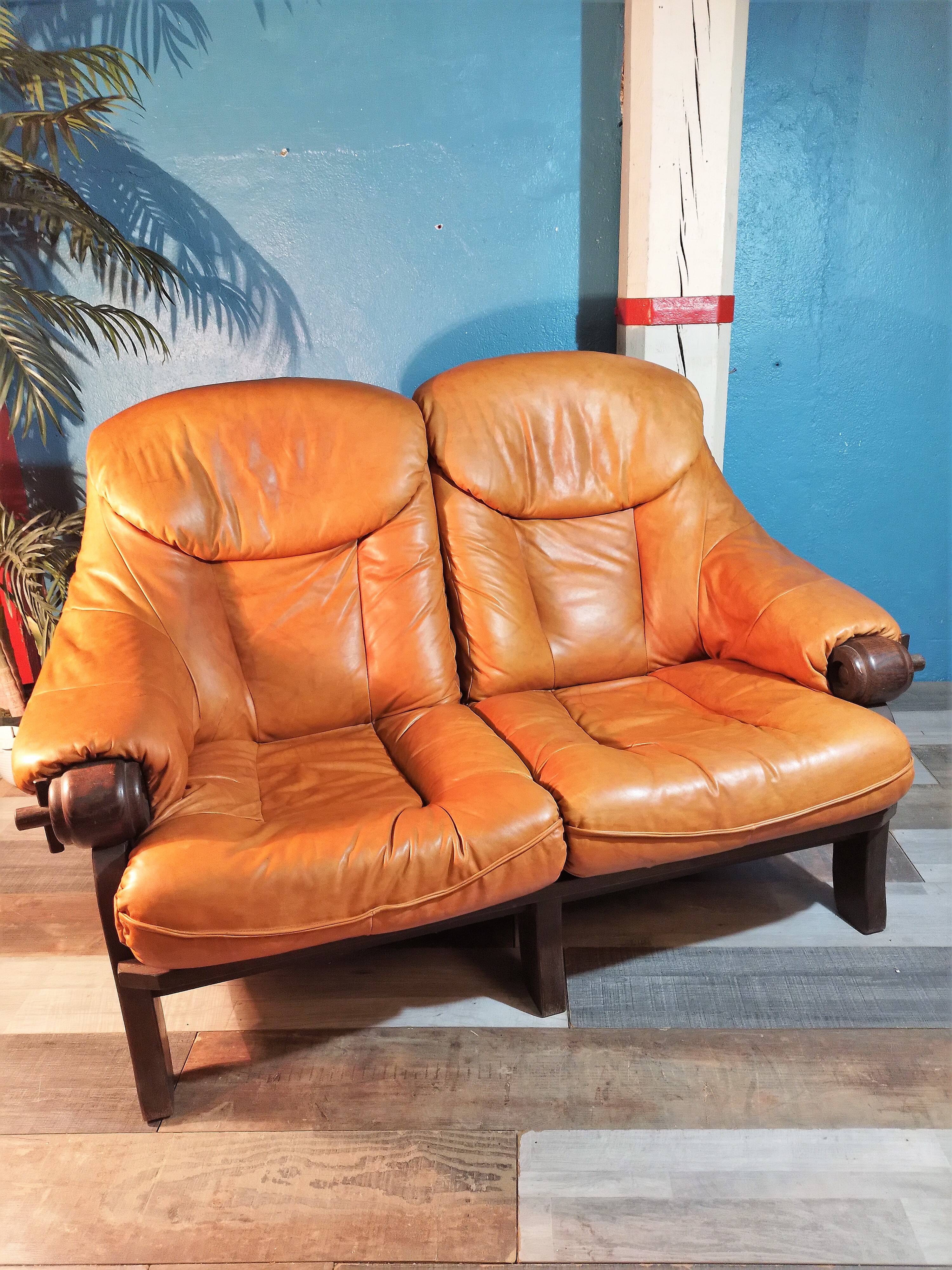 Canapé cuir 1970s