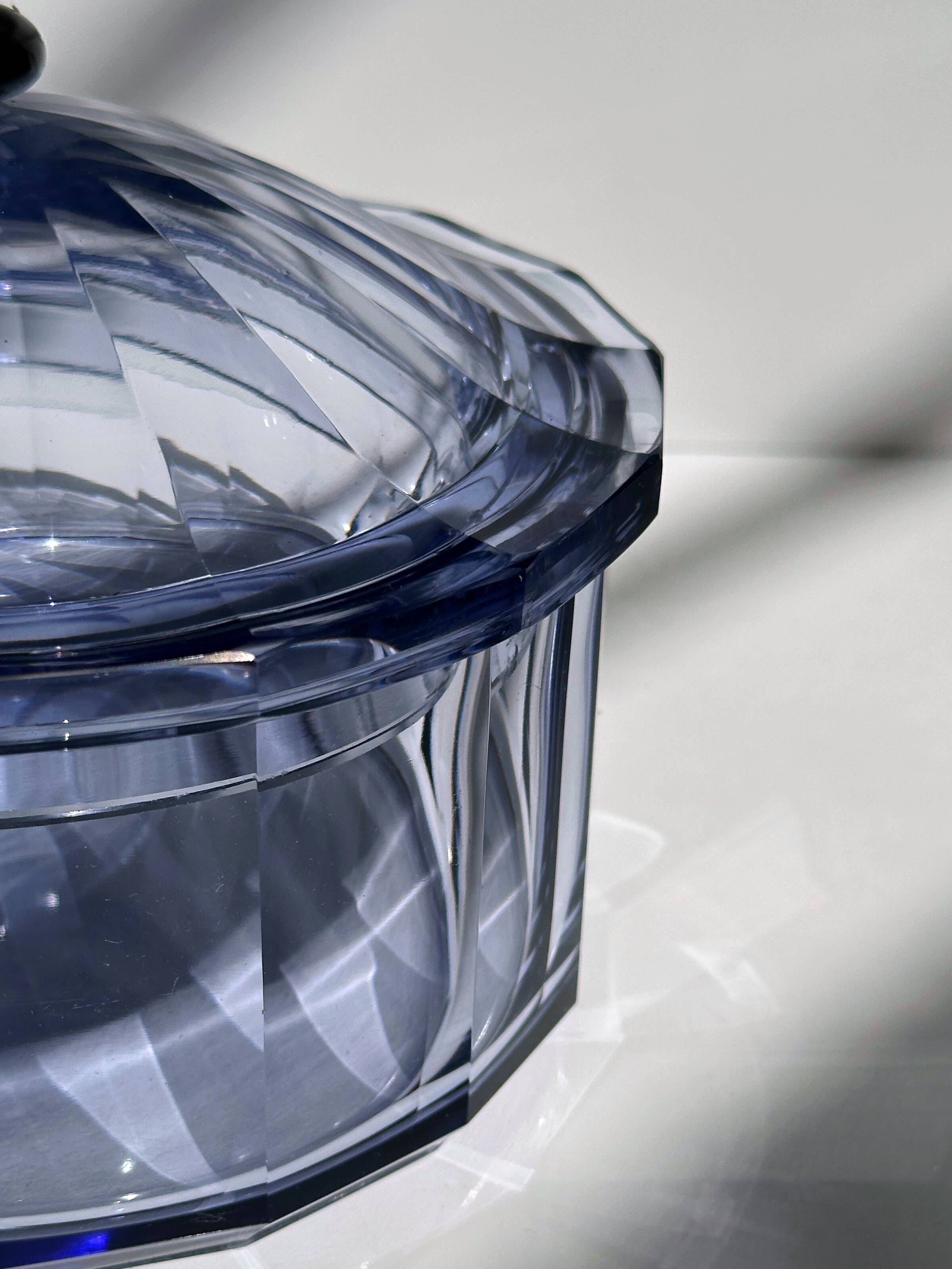 Italian Art Deco 1930s Crystal Glass Bonbonniere