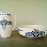 Toilet set of the 30s faiencerie of Longchamp model Florida