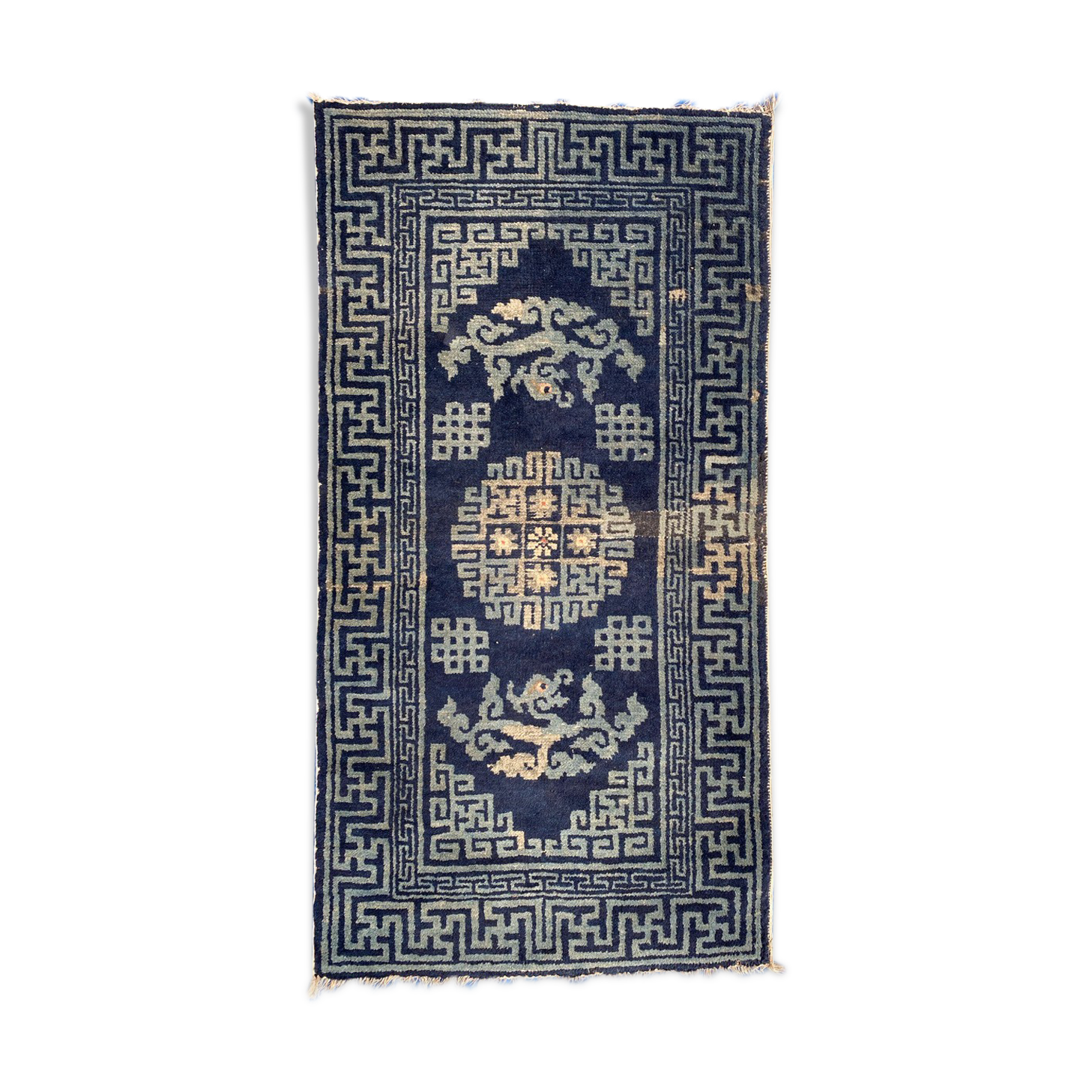 Ancient Chinese carpet 57x108 cm