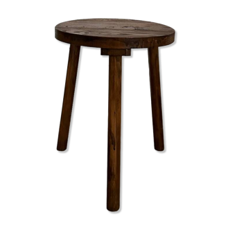 Vintage wooden tripod side table